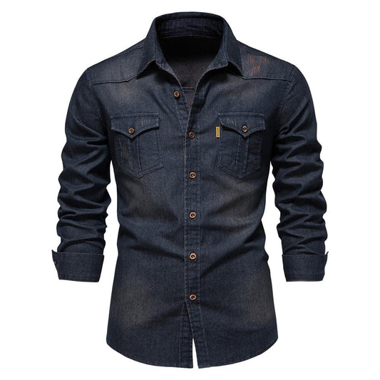 Camisa Jeans Algodão Elastano