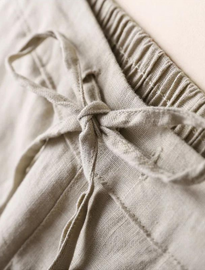 Calça de Linho Thin Solid - Cintura Alta